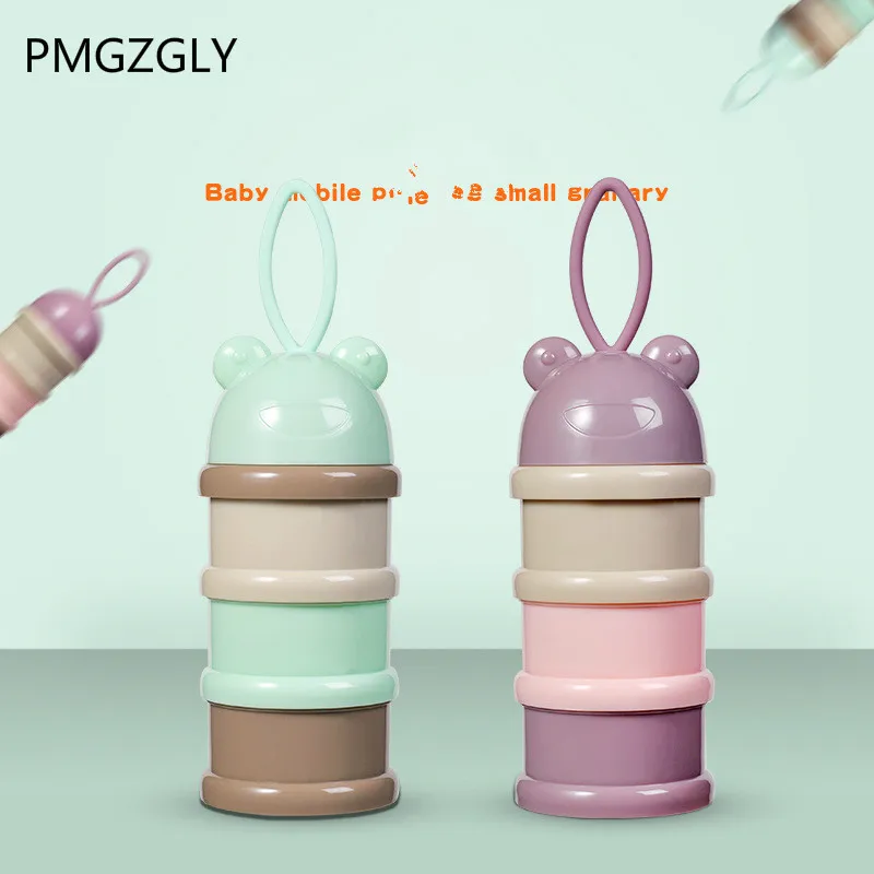 

Portable Baby Food Storage Saftey Feeding Independent Layered Milk Powder Pack Convenient Three Layer Milk Powder Box