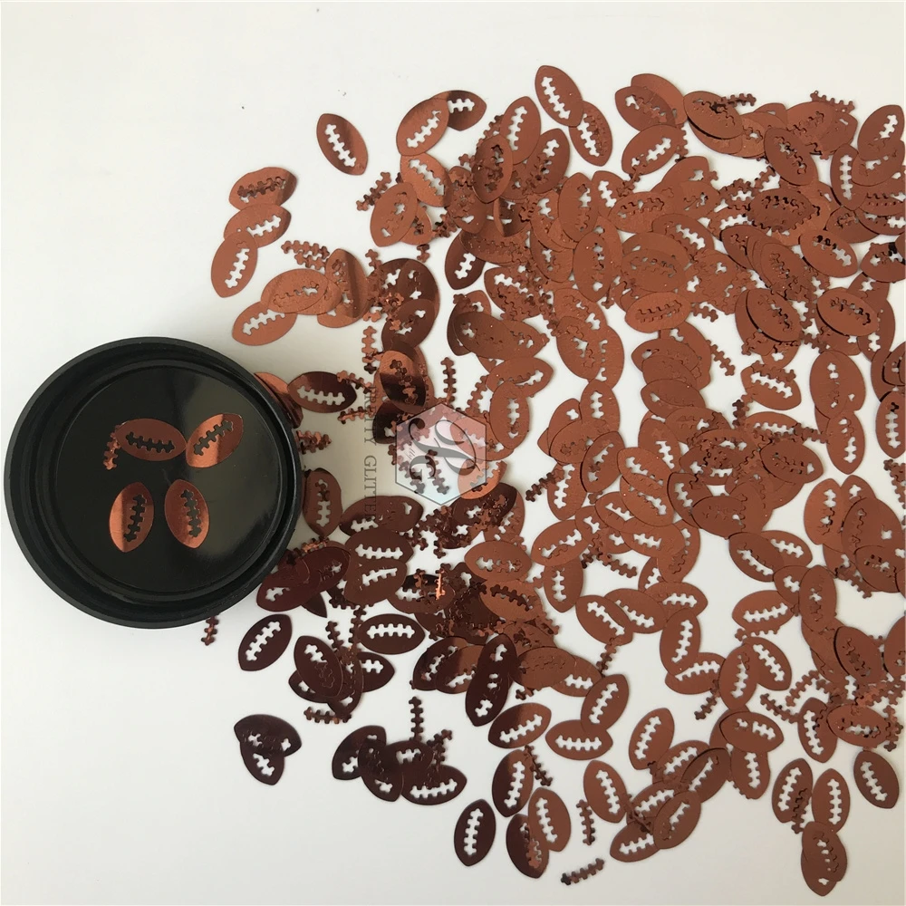 PrettyG 10g пакет Футбол-мяч для регби Форма Glitter for смолы "сделай сам" изготовления