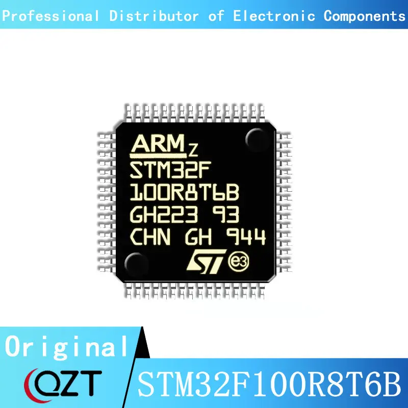 10pcs/lot STM32F100 STM32F100R8 STM32F100R8T6 STM32F100R8T6B LQFP-64 Microcontroller chip New spot stm32f100v8t6b stm32f100vbt6b stm32f100vct6b stm32f100vdt6b stm32f100vet6b stm32f100 stm32f stm32 stm ic mcu chip lqfp 100