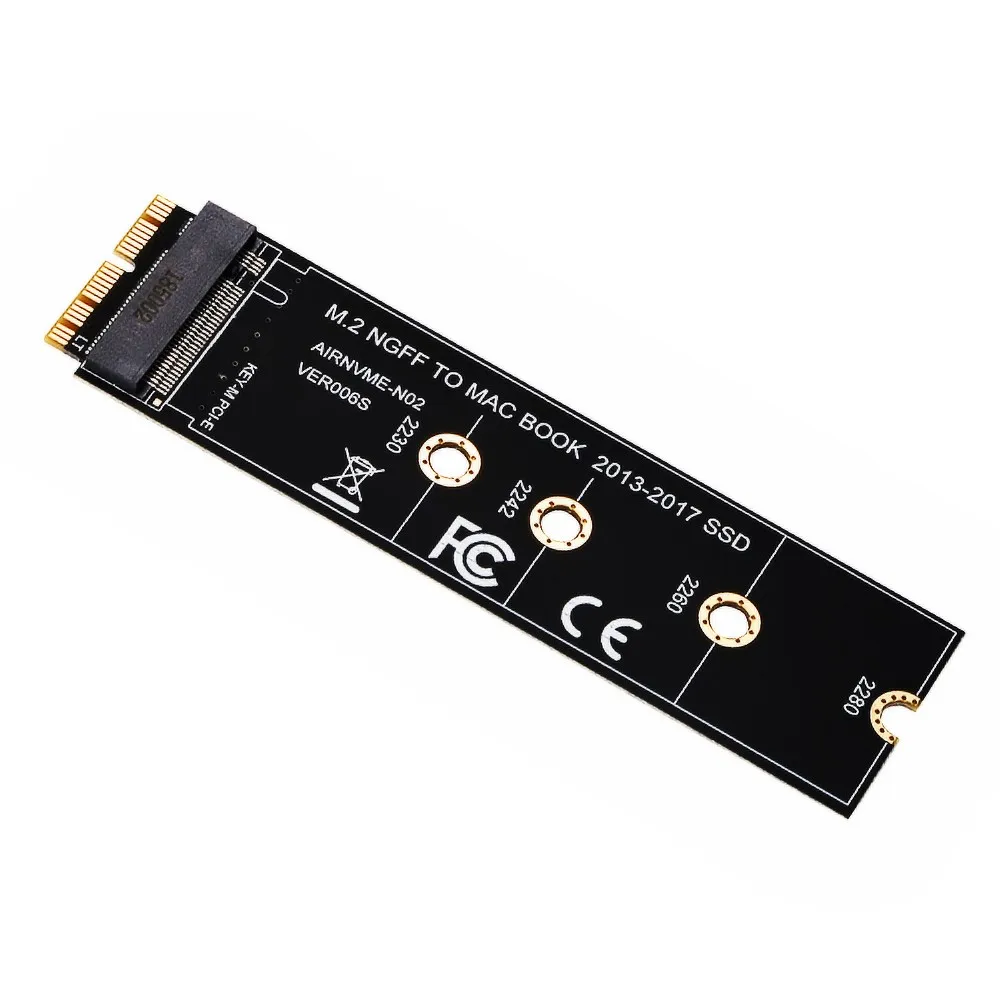 M key M.2 NGFF PCIe AHCI M2 SSD адаптер для 2230-2280 SSD адаптер для 2013 MACBOOK Air A1465 A1466 Pro A1398