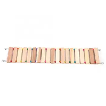 

Small Animals Wood Hanging Soft Bridge Toy Squirrel Widen Ladder Cage Toys Pet Product