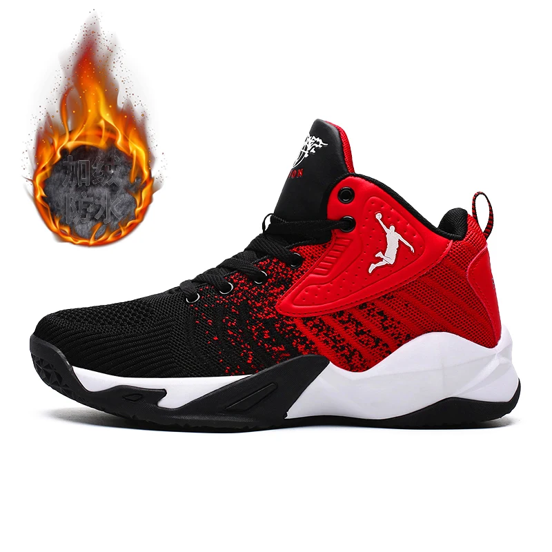 red with fur Новинка, Мужская баскетбольная обувь суперзвезды Jordan, баскетбольные кроссовки для женщин, парная обувь Lebron, дышащая Спортивная обувь Jordan для фитнеса - Цвет: red with fur
