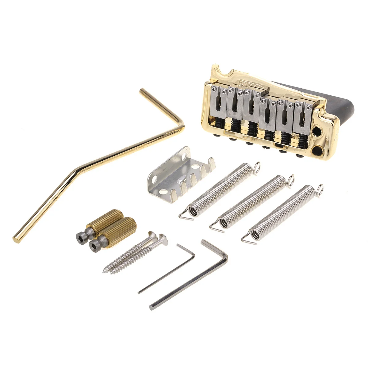 

Wilkinson WVP-SB 54mm Steel Saddles 2-Point Guitar Tremolo Bridge with Steel Block for Import Strat and Japan Strat, Gold