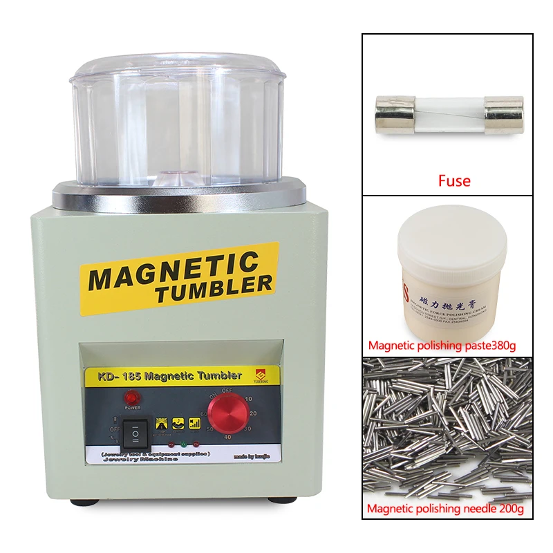 CE! KT/KD-185 Magnetic Tumbler Jewelry Polisher Finisher Finishing Machine, Magnetic Polishing Machine AC 110V/220V Available 1