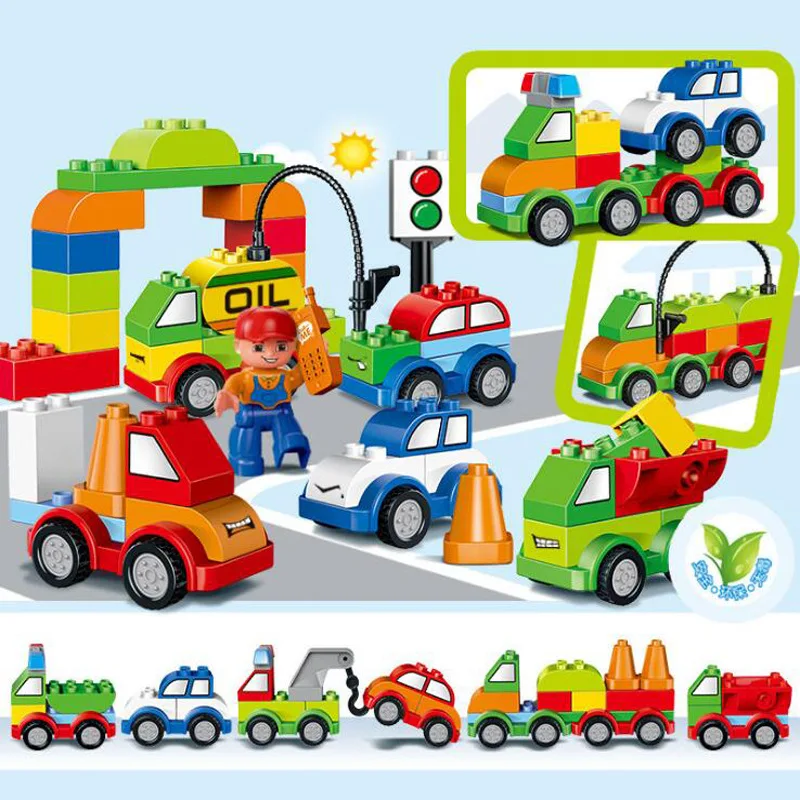 

Who bao Cartoon Children'S Educational Toy Fun Building Blocks-Style Flexible Car Educational Toy Compatible legao-