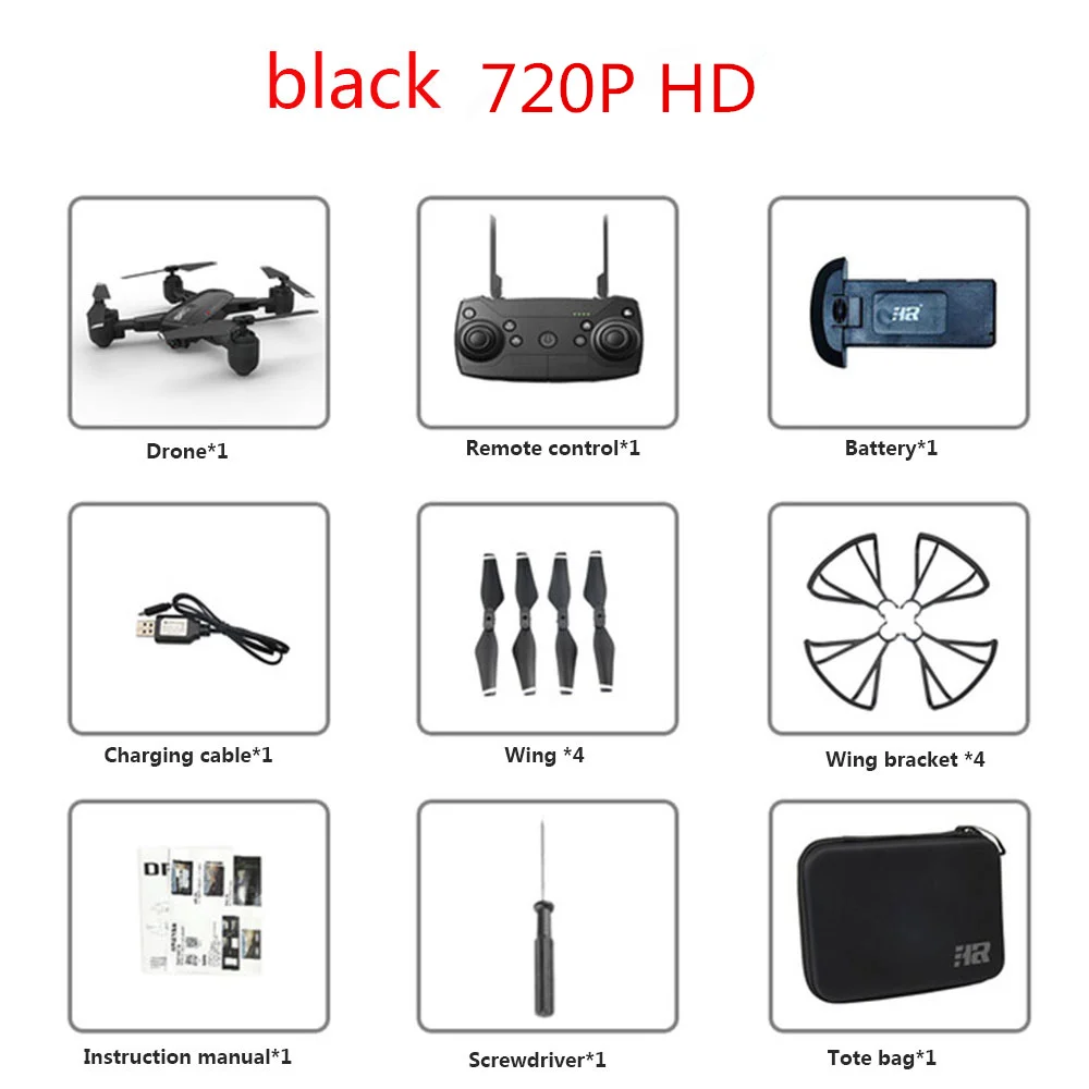720P Black Профессиональный Дрон gps 1080P HD камера 5G с автоматическим отслеживанием Wi-Fi FPV RC Квадрокоптер складной селфи видео удержание высоты автоматическое возвращение - Цветной: 720P Black