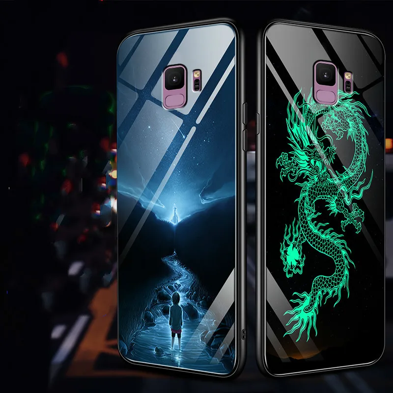 Роскошный чехол из закаленного стекла для samsung Galaxy S10 S9 S8 Plus Note 9 8 10 Pro, чехол для телефона