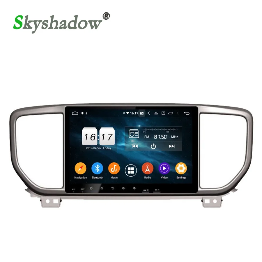 Автомобильный DVD мультимедийный плеер DSP ips Android 9,0, 8 ядер, 4 Гб ОЗУ+ 32 ГБ Bluetooth 4,2, Wifi, gps карта, RDS радио для kia Sportage