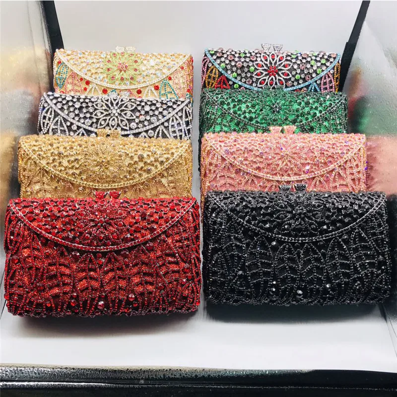 Latest Design Luxury Crystal Women Evening Bags and Clutches Elegant