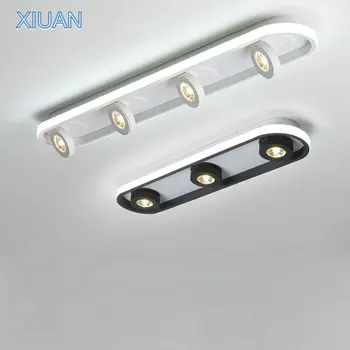 

Modern LED Aisle Lights Ceiling Lamp Dimmable Rotate Spot light for Dressing Room Cloakroom Corridor Long Black Ceiling Light
