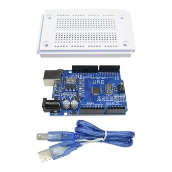 

For Arduino UNOR3 Starter Kit K Compatible Microcontroller ATMEGA328P Breadboard Electrical Boxes Panels & Boards