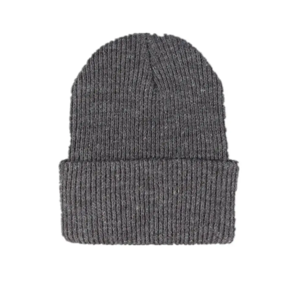 Dark Grey Новые зимние шапки для женщин, вязаные однотонные милые шапки для девочек, осенние женские шапки, теплые шапки, Женская Повседневная модная шапка - Цвет: Dark Grey