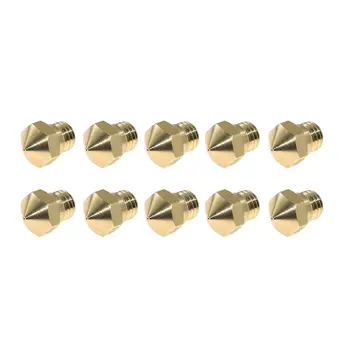 

10Pcs MK10 Brass Nozzle Extruder Print Head M7 Threaded 0.2/0.3/0.4/0.5/0.6/0.8mm For 1.75mm Filamnet 3D Printer Parts