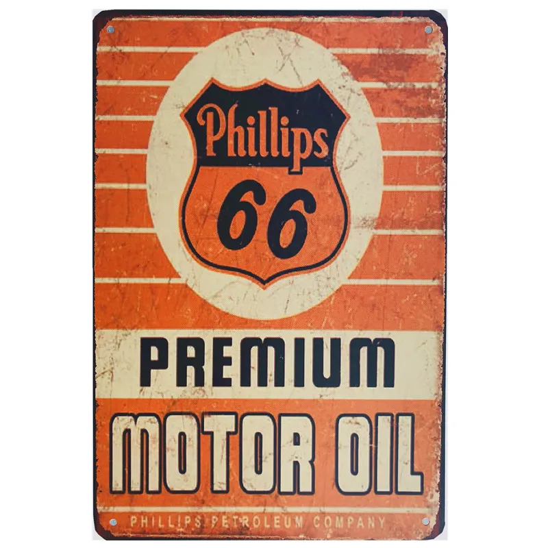 Phillips 66 Premium Motor Oil TIN SIGN metal vtg ad gas garage wall decor 1996
