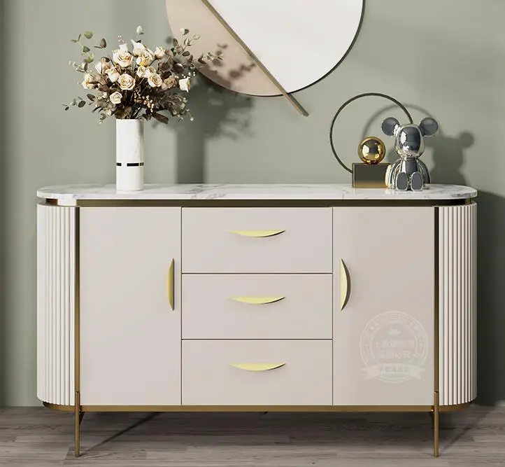 Dining side cabinet marble cabinet living room wall family small family decorative storage porch