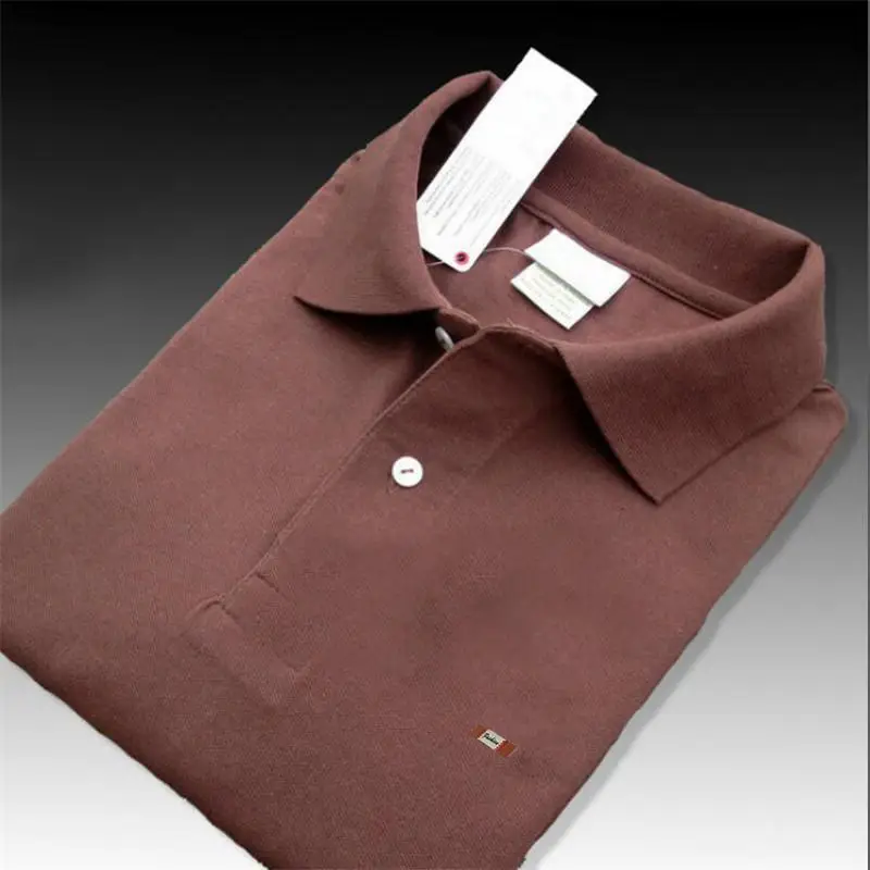 Высокое качество летние мужские рубашки поло с коротким рукавом хлопок мужские повседневные рубашки поло с отворотом XS-4XL Модные мужские топы