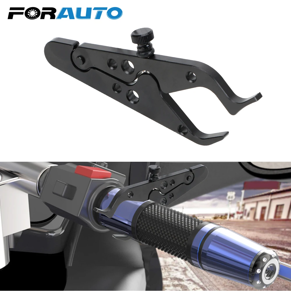 FORAUTO 1 шт. мотоцикл дроссельная заслонка круиз контрольный зажим с резиновым кольцом руль алюминиевый Универсальный черный