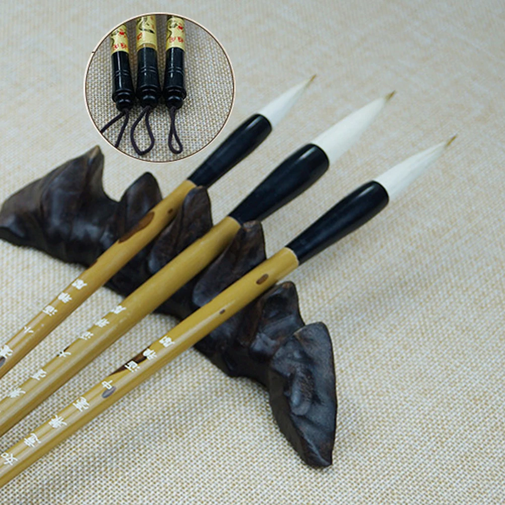 3Pcs Kanji Brush Pen Wolf Hair Caligraphy Chinese Brush Japanese Chinese Calligraphy Pen Set calligraphy brush