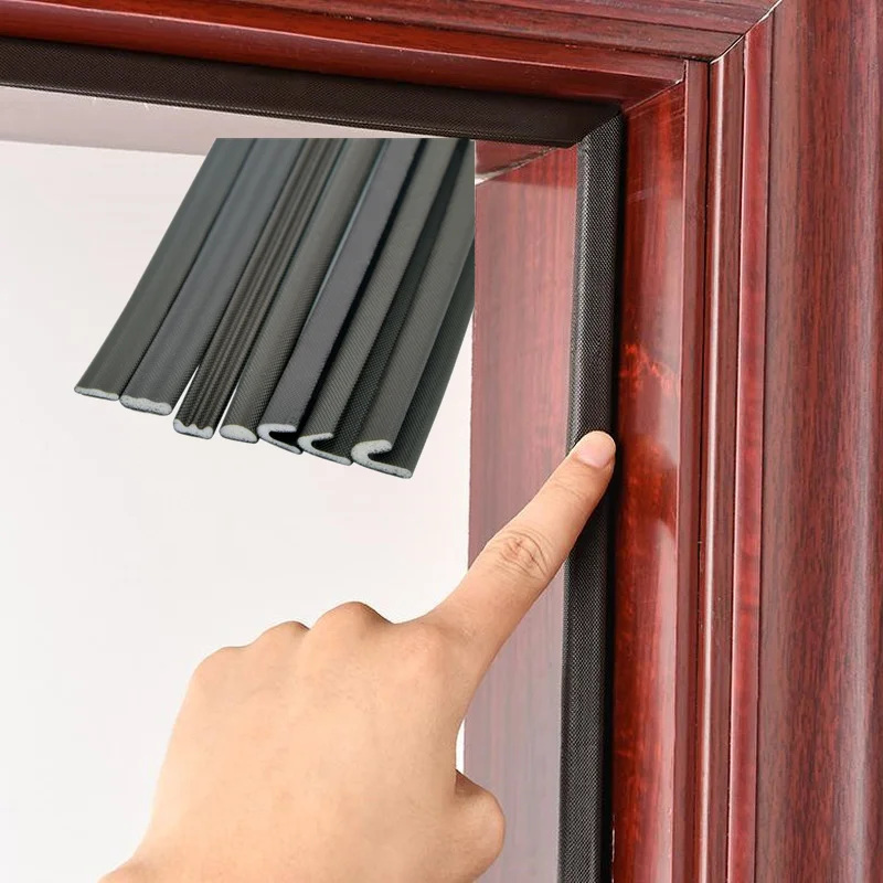 Pu Foam Sound Proof Door Strip Acoustic Foam Self Adhesive V Type Sealing Strip Weather Stripping Door Window Seal door seal strip window seal strip sealing strip 5 M