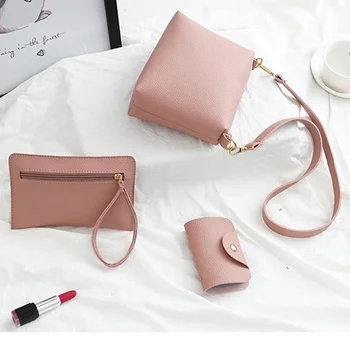 

Women Four Set Handbag Shoulder Bags Waterproof Tote Bag Crossbody Wallet Bags Large Capacity Casual Female Bags Tote