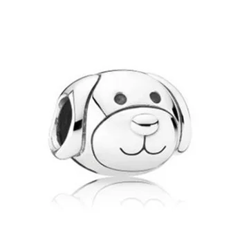 

100% 925 Sterling Silver Bead New Loyal Dog Beads Fit Pandora Women Bracelet & Necklace Diy Jewelry