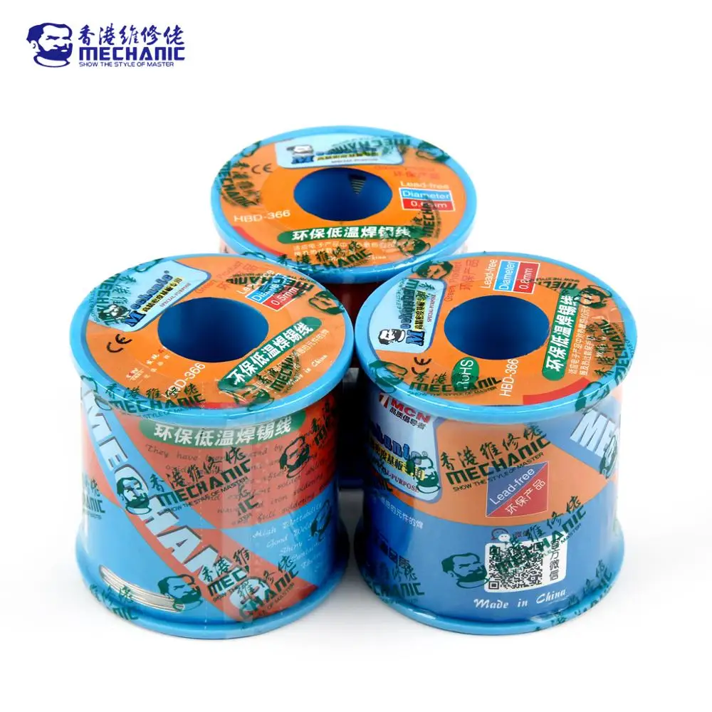 MECHANIC 400g 0 3/0 4/0 5/0 6/0 8 мм канифольный сердечник без свинца 210 ℃ температура