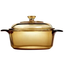 Прозрачный стеклянный суповый горшок кухонная посуда бытовой прозрачный 1-2.5 л стеклянный суповый горшок электрическая керамическая плита нагревательная стеклянная чаша ручной работы кухонные инструменты