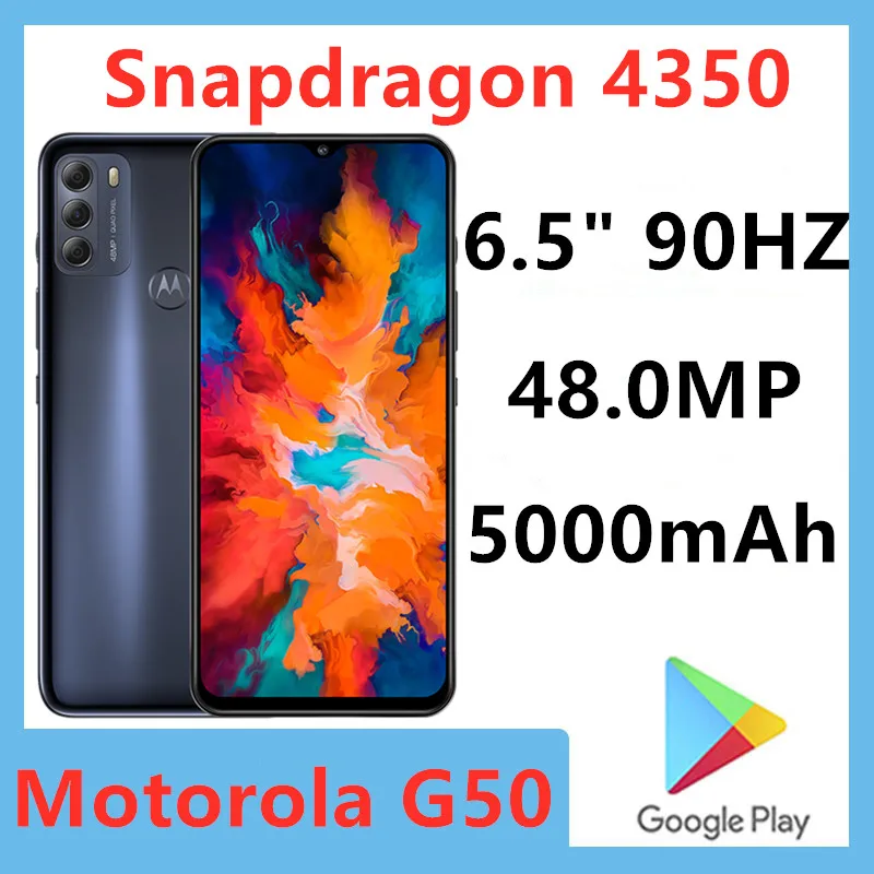 Оригинальный Motorola Moto G50 5G Snapdragon 480 Android 11 0 6 5 дюймов 90 Гц 48 МП 8 ГБ ОЗУ 128 Гб ПЗУ 5000 мАч