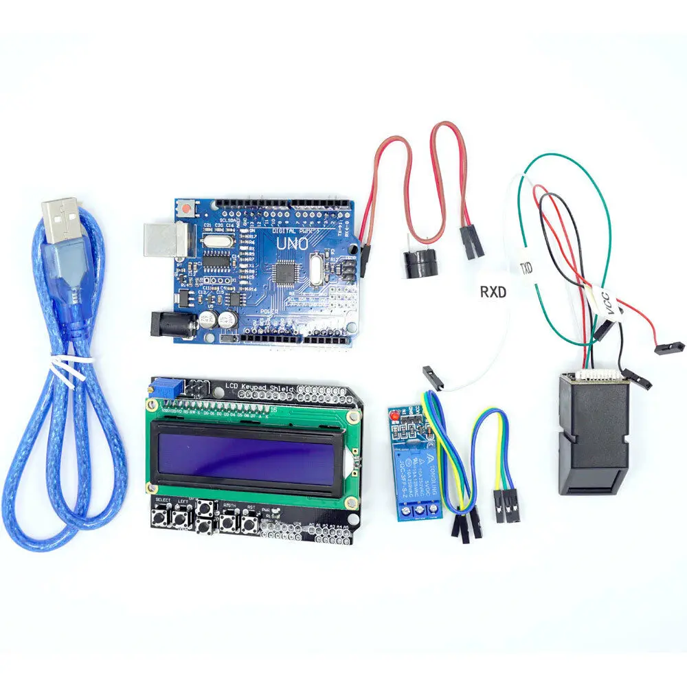SAFE1 для Arduino оптический сканер отпечатков комплект датчика DIY AS608 FPM10A совместимый