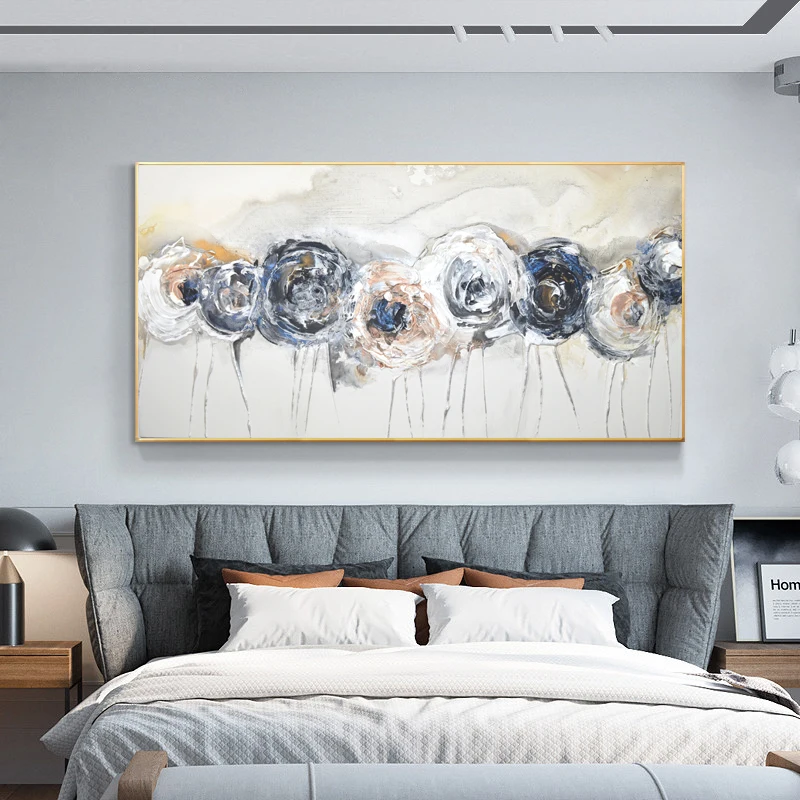 Colorful Flower Posters And Prints Abstract Oil Painting Printed On Canvas Wall Art Pictures For Living Room Sofa Home Decor