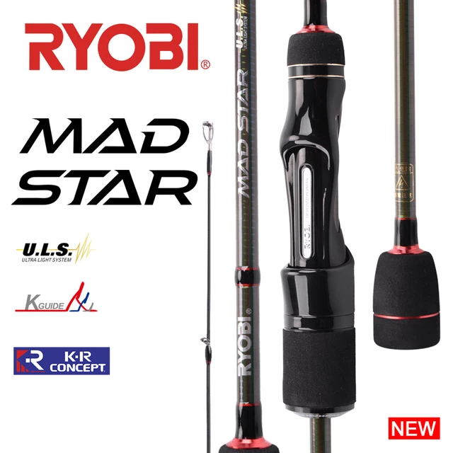 RYOBI MAD STAR Fishing Spinning Rod UL Lure Rod Fishing Carbon Fiber Fishing  Rod Fuji Guide A Rings 1.5-8g Lure Weight1.85-2.07m - AliExpress