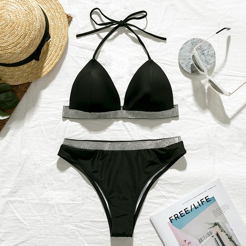 Bikinx микро бикини с высоким вырезом купальный костюм пикантный женский купальник раздельный треугольный Пуш Ап купальник для женщин купальные костюмы biquini