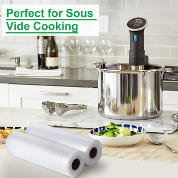 

Vacuum Sealer Rolls,2 Rolls Vacuum Sealer Bags Rolls for Food Saver,Vacuum Sealer Accessories 20 x 500 cm(10M in Total)