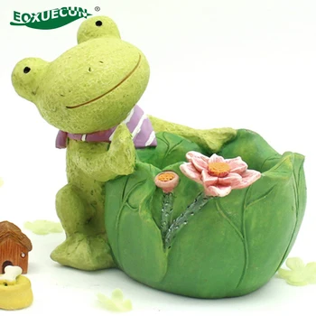 

Hot Sale Animal Frog Lotus Leaf Succulent Pot Cactus Vase Plant Garden Balcony Desk Plant Table for Flowers Plants Pots for Home