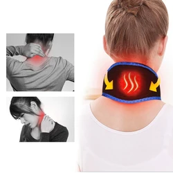 3Pcs Adjustable Tourmaline Self-Heating Pads Warm Neck Support Brace Magnetic Therapy Far Infrared Wrap Protect Pain Relief