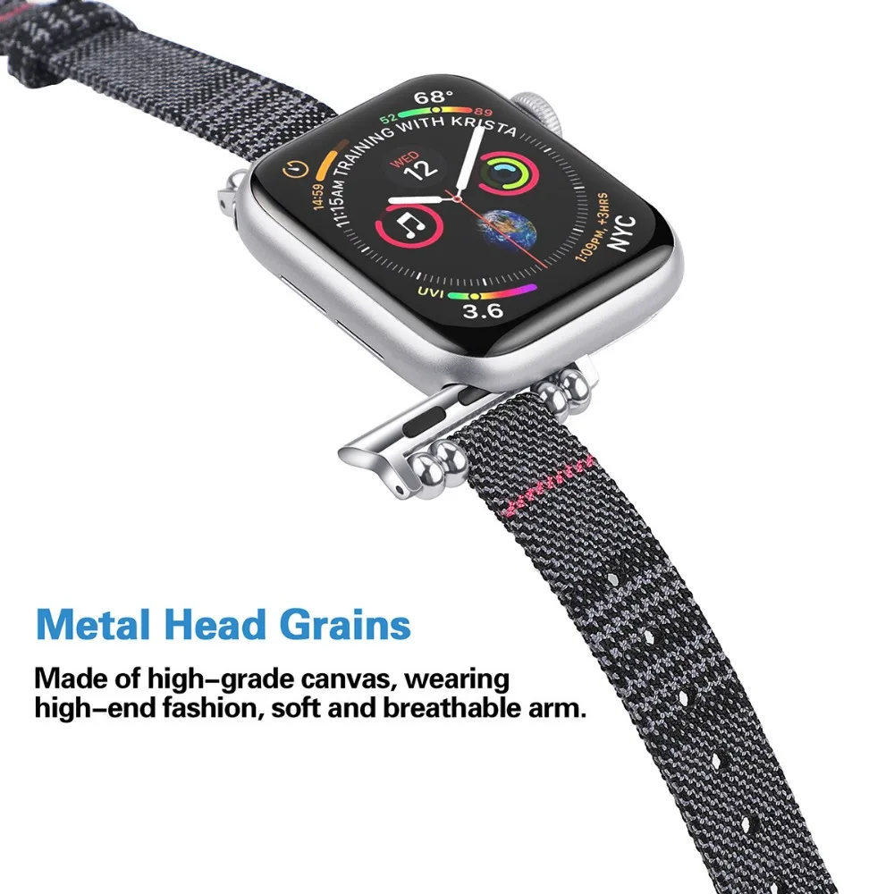 Модный браслет для Apple Watch женский ремешок 38 мм 40 мм 42 мм 44 мм тонкий ремешок для Apple iWatch тканевый ремешок серии 2 3 4 ремешок