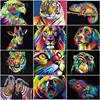 SDOYUNO 60x75cm Frame DIY Painting By Numbers Kits Colorful Lions Animals Hand Painted Oil Paint By Numbers For Home Decor Art ► Photo 1/6