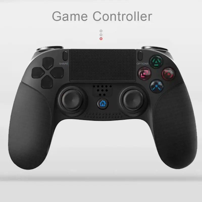 Bluetooth Wireless Controller for PS4/PS3 Dual Vibration Gamepads Joystick Built-in LED Colour Lamp Rechargeable Lithium Battery