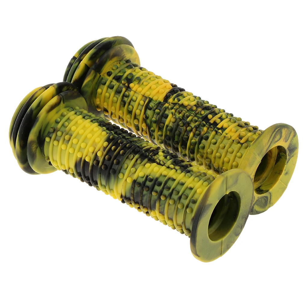 Bike Bicycle Grips Soft Rubber Handlebar Grip with Safe Bar End Pads for Balance Bike Stroller and Scooter