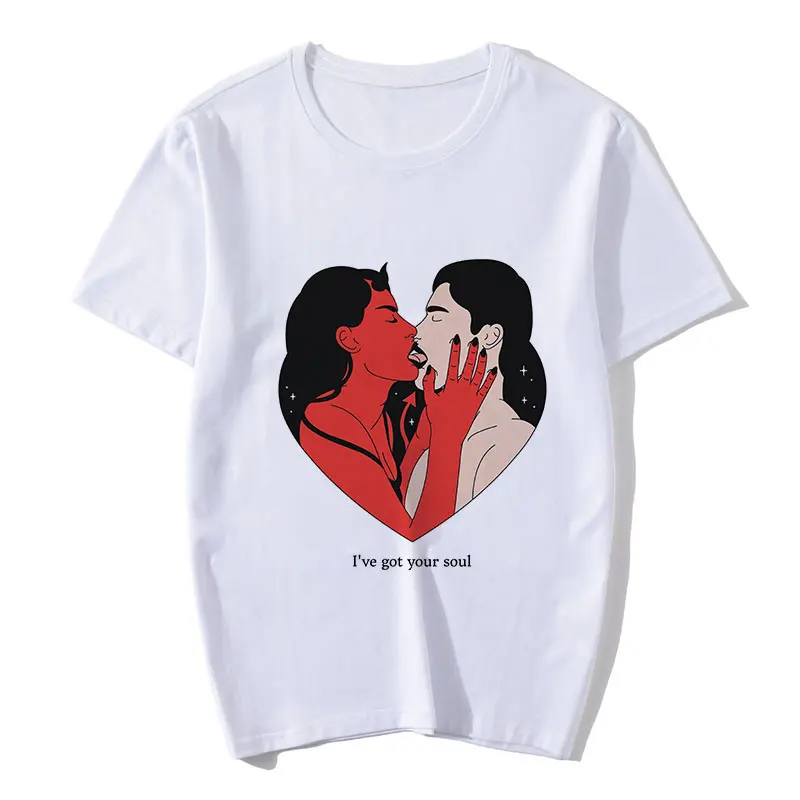 

Korean Tumblr Bitch t shirt fashion devil summer women t shirt fashion casual short sleeve aesthetic women t shirt