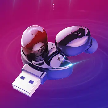 

Hot Sale Mini Wireless TWS Bluetooth 5.0 In-Ear Earphone With Mic USB Charger