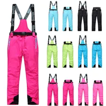 7 цветов для любителей лыжных штанов, ветрозащитные водонепроницаемые теплые парные зимние штаны для мужчин и женщин, брендовые зимние лыжные штаны для сноуборда