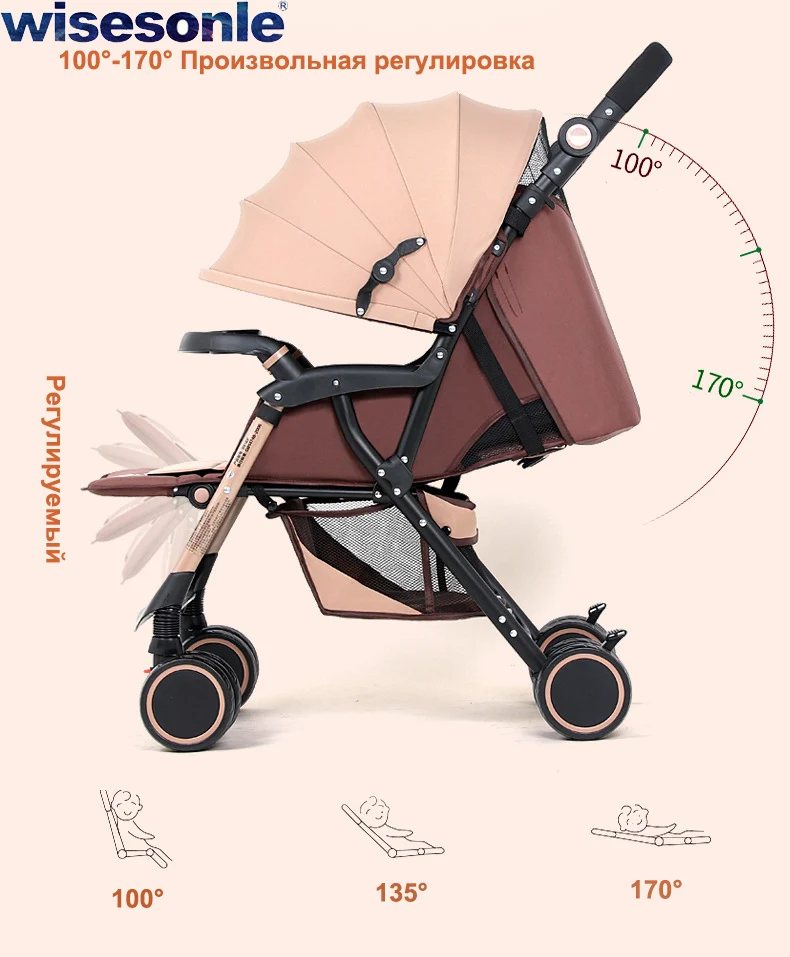 Cena Wózek dziecięcy Wisesonle Twin można podzielić, usiąść, położyć, lekki, dwumiejscowy, podwójny rozmiar, czterokołowy wózek
