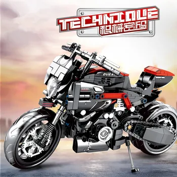 

702pcs Technic Folding Bicycles Building Blocks Motorcycle with shock absorber Compatible With all brand