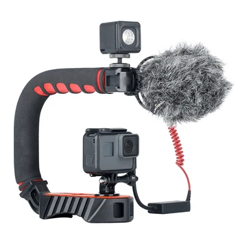 

U-Grip PRO U Shape Video Handheld Stabilizer Grip Holder 1/4in Screw Cold Shoe Mount for DSLR SLR Camera DV Camcorder