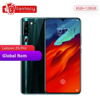 Перейти на Алиэкспресс и купить Lenovo Global Rom Z6 Pro смартфон с восьмиядерным процессором Snapdragon 855, ОЗУ 8 Гб, ПЗУ 128 ГБ, 6,39 дюймов, 1080P, 48MP Quad Camera