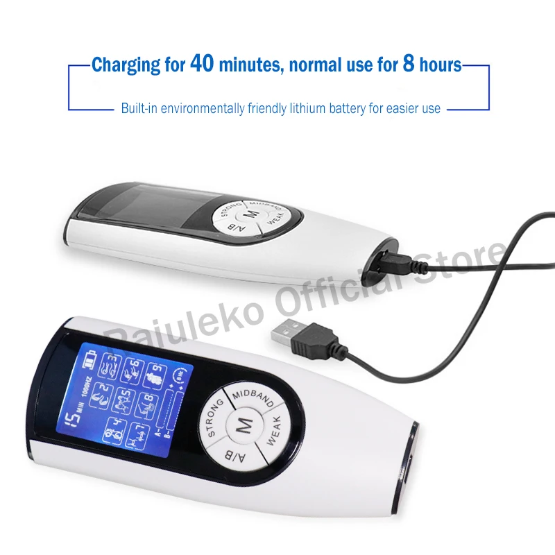 Full English Dual Channel Tens Machine EMS Unit Electronic Therapy Body Neck Massager Pulse Meridia