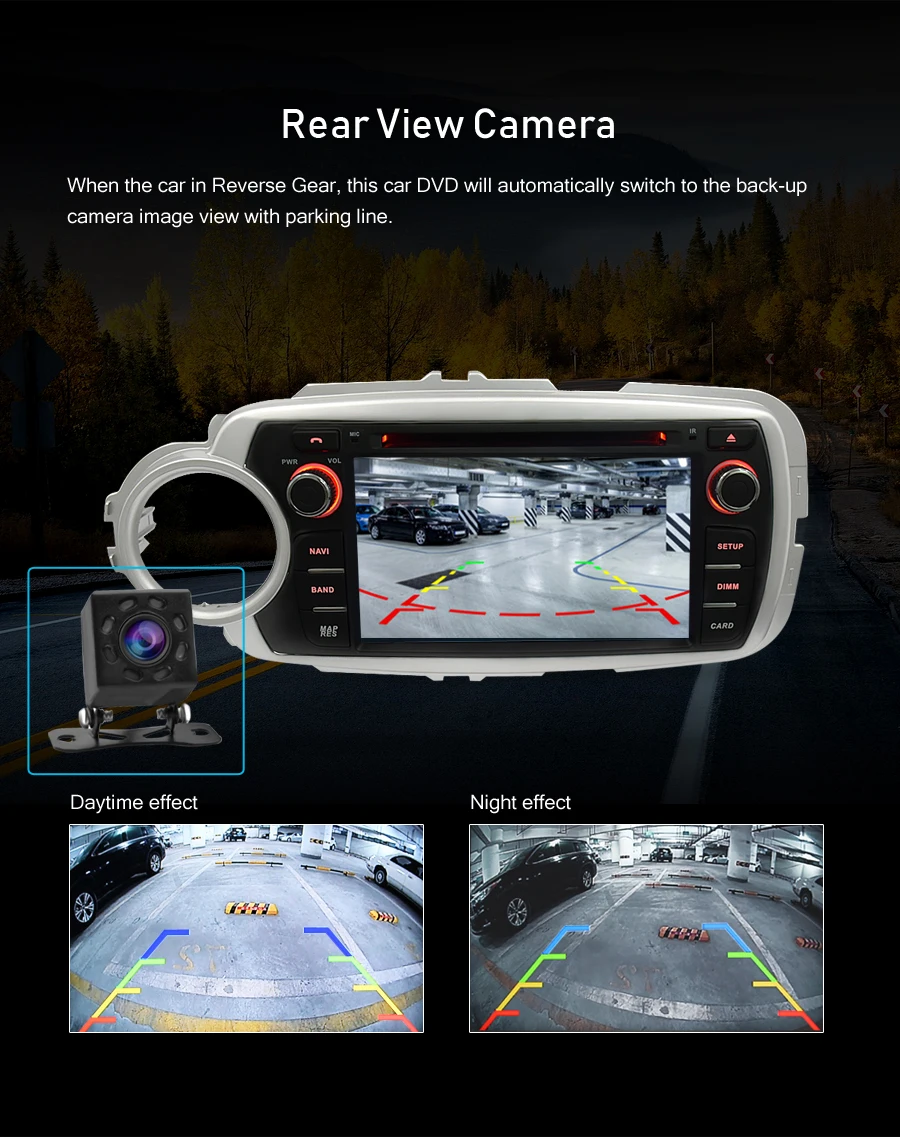 Sale Android 9.0 Car Radio GPS Navigation Multimedia Player For Toyota Yaris 2012-2017 Auto Stereo Audio DVD WIFI Bluetooth Headunit 9