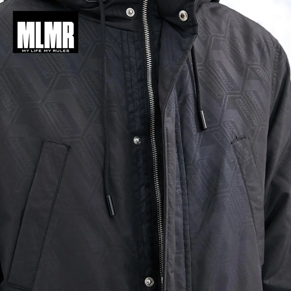 MLMR Мужская парка с капюшоном, длинная стеганая куртка, Качественная верхняя одежда JackJones, бренд, мужская одежда 218409514