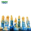 YOCY New Animal Dildo Silicone Anus Toy Fantasy Sextoy Golden Blue White Large Dragon Sucker Butt Plug Lesbian Masturbator Men 1
